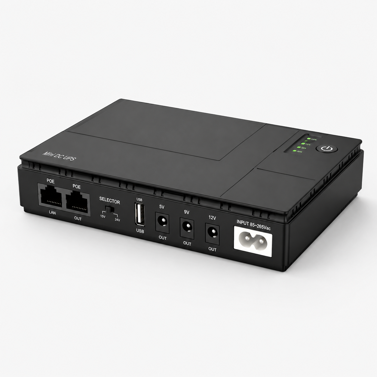 Mini UPS DC 15000mAh para Router, Módem y Cámaras | Salidas 5V, 9V, 12V y POE