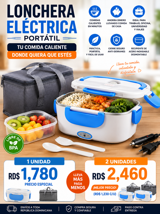 🍱 Lonchera Eléctrica Portátil Calienta Comidas