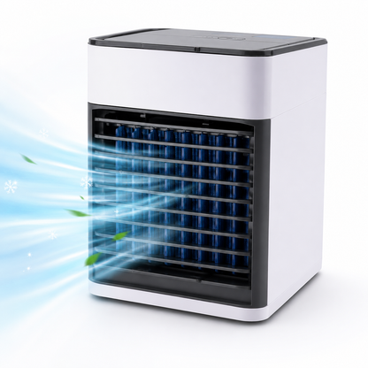 Abanico de Aire Frío Portátil | Ventilador Personal con Enfriamiento por Evaporación