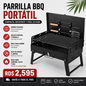 Parrilla BBQ Portátil con utensilios