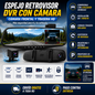 🚗 Espejo Retrovisor DVR con Cámara Frontal y Trasera HD | Cámara para Vehículos
