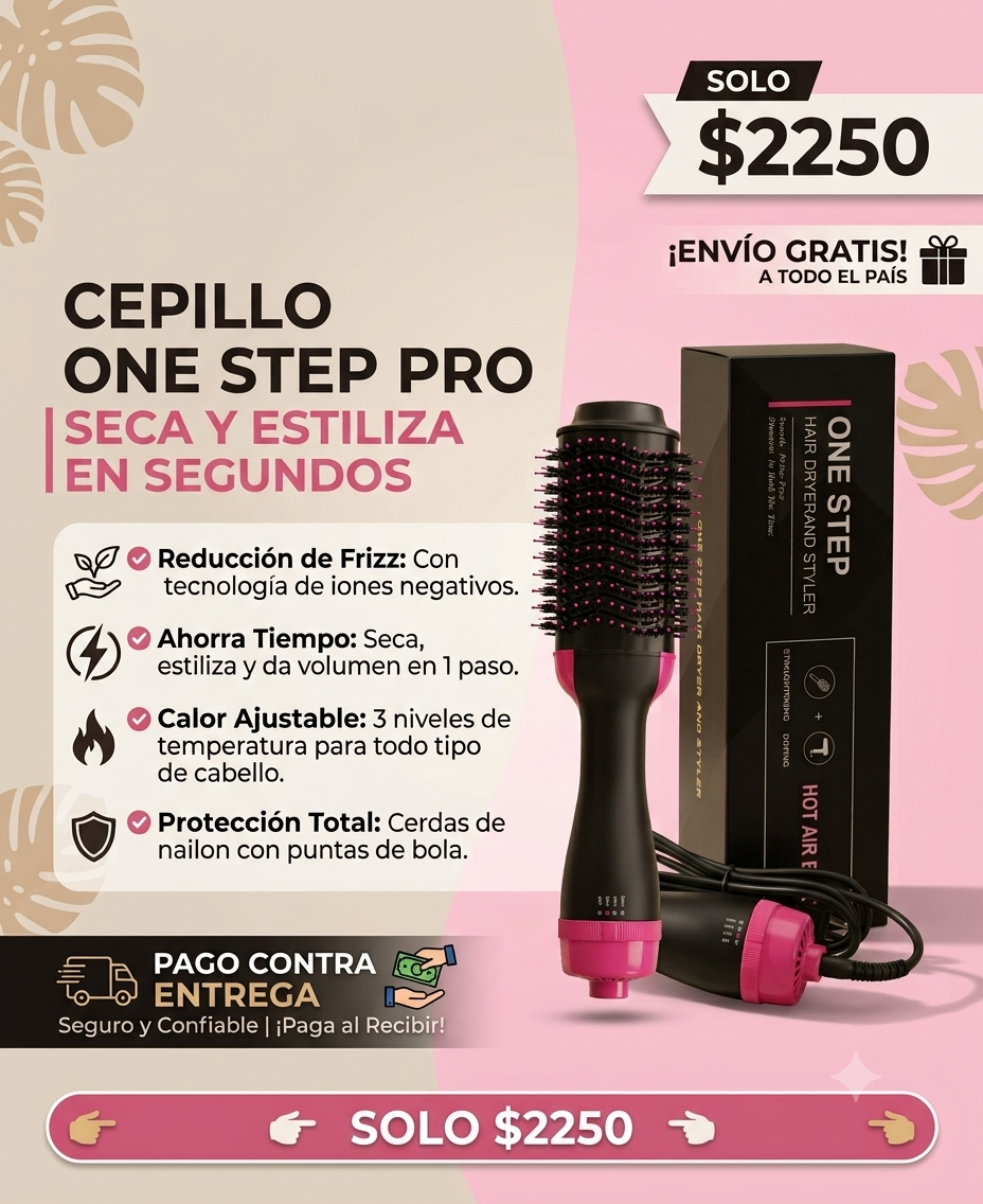 Cepillo Secador y Voluminizador Profesional 3 en 1 | Tu Blower de Salón en Casa