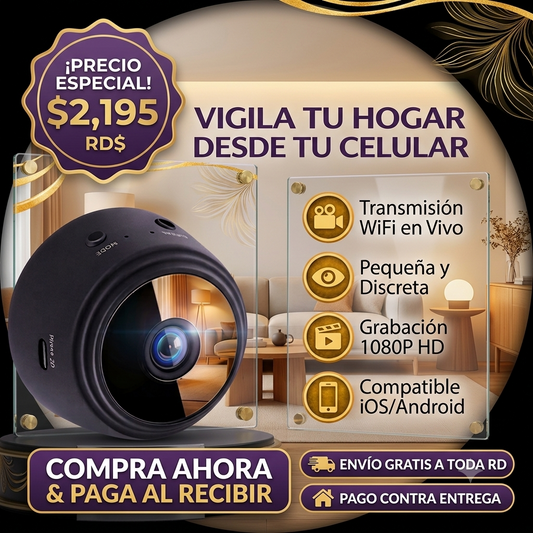 Mini Cámara de Seguridad WiFi A9 1080P | Protección Discreta para lo que más Importa