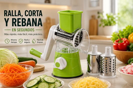 🥗 Rallador Rotativo Multifuncional 3 en 1